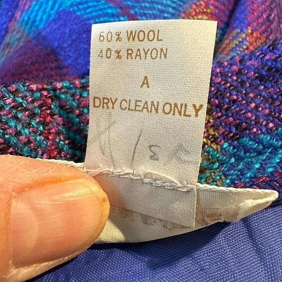 Vtg John Meyer made in USA lined plaid pleated wool midi skirt, sz 12, NWT - Picture 7 of 7